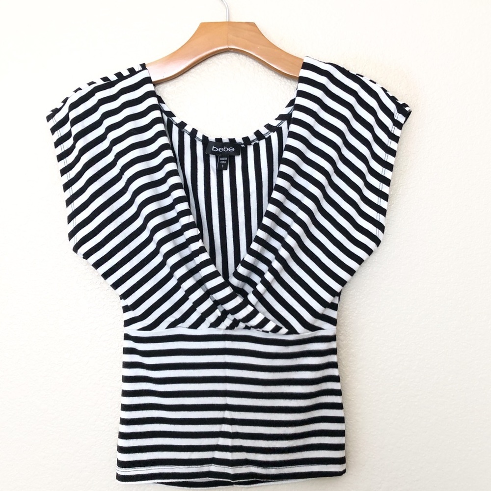 BEBE Striped Top